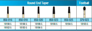 Great White Ultra Carbide Bur, FG, Round End Taper, #GWU 856-018, 1.8 mm Diameter, 8.0 mm Head Length, 5/Pkg, 18188-5 thumbnail 8