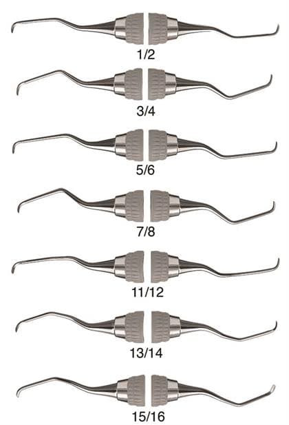 Hu-Friedy Mini-Five Gracey Curette 1/2, Double-End, #8 ResinEight Handle, SAS1/28 thumbnail 7