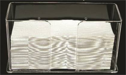 Plasdent 1206 C-Fold Towel Holder, Clear Acrylic, 10-3/4" W x 6" H x 4-1/4" D, 1/Pk thumbnail 12