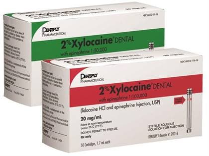 Xylocaine 2% Lidocaine HCl with Epinephrine 1:100,000, Red, 1.7 mL Cartridges, 50/Box, 20016 thumbnail 12