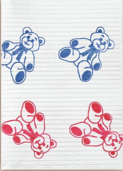 Crosstex Econoback Patient Bibs, 2-Ply Paper/1-Ply Poly, Teddy Bear Print, 13" x 19", 500/Case, WEXTB thumbnail 5