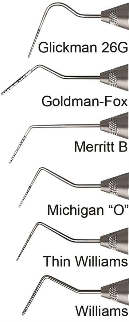 Hu-Friedy Goldman-Fox Single-End Periodontal Probe, Flat, 1-2-3-5-7-8-9-10 Markings, #30 Round Handle thumbnail 5