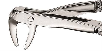 Hu-Friedy #74N European Style Root Extraction Forceps, Narrow Serrated Beaks, Lower Roots, FX74N thumbnail 7