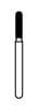 NTI® FG Diamond Bur, Super Coarse, Round End Cylinder, #880-014, 1.4 mm Diameter, 6.0 mm Length, Black, 5/Pkg, SC880-014 thumbnail 6