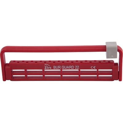 Zirc Steri-Bur Guard 22-Hole Bur Holder, Red, Fits FG/RA/HP Burs, Adjustable Height, Autoclavable, 50Z410-M thumbnail 5