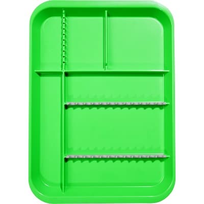Zirc B-Lok Divided Set-Up Tray, Size B, Neon Green, 13-3/8" x 9-5/8" x 7/8", 20Z451-P thumbnail 5