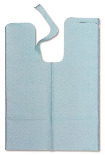 TIDI Polytowels 18" x 25" Mauve Tie-On Bib, 250 per Case thumbnail 2