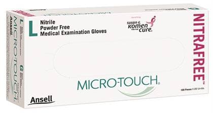 Micro-Touch NitraFree Pink Nitrile Exam Gloves, Powder-Free, Medium, 100/Box, 6034512 thumbnail 17
