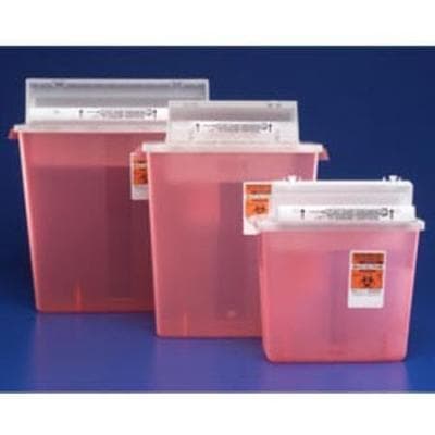 SharpsStar In-Room Sharps Container, 5-Quart, Red, with Counter-Balanced Lid, 20/Case thumbnail 2