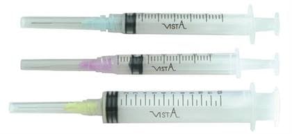 Vista Apex Appli-Vac Pre-Tipped Luer Lock Irrigating Syringe, 12cc, 27 Ga Yellow Tip, 100/Box, 316117 thumbnail 5