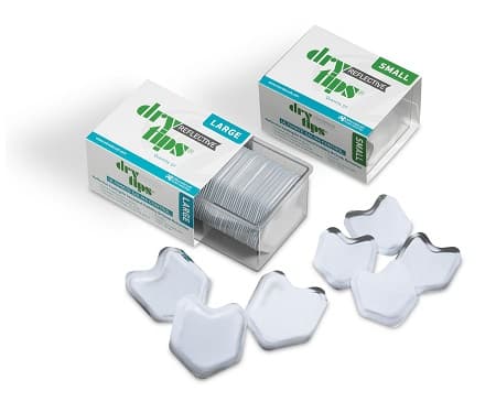 Microbrush DryTips Reflective Saliva Absorbent Dry Tips, Large, Silver, Box of 50 thumbnail 2