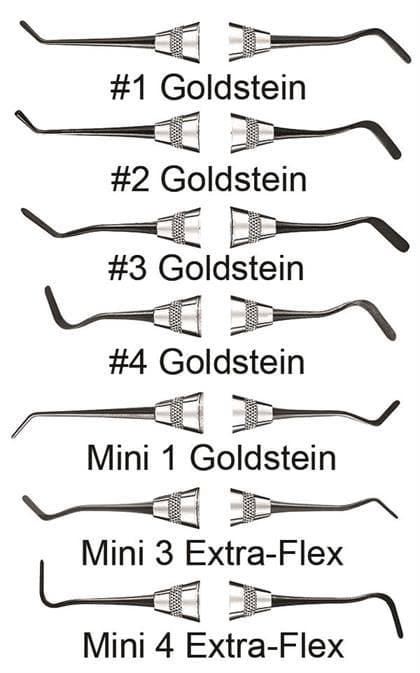 Hu-Friedy Goldstein Flexi-Thin Composite Instrument, Mini 4, XTS Smooth Satin Steel, Double-Ended, TNCIGFTMI4 thumbnail 8