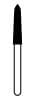 NTI® FG Diamond Bur, Coarse Grit, Curettage, #879K-021, 2.1 mm Diameter, 10.0 mm Length, Friction Grip, 5/Pk thumbnail 5