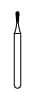 NTI® FG Diamond Bur, Medium Grit, Pear Shaped, #830-008, 0.8 mm Diameter, 2.5 mm Length, Gray, 5/Pk thumbnail 5