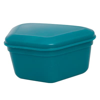 Zirc Denture Box, Teal, One-Piece with Locking Lid, 4-3/8" x 3-3/8" x 2", 12/Pk, 30R800J thumbnail 6