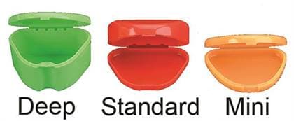 Plasdent Mini Retainer Box, Plastic with Hinged Lid, 3" x 2-1/2" x 5/8", White, 12/Pk, 200MN-1 thumbnail 3