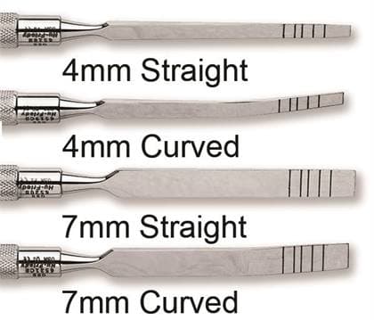 Hu-Friedy Osteotome 4mm Straight with #524 Round Handle, 7-10-13-15-18mm Markings thumbnail 4