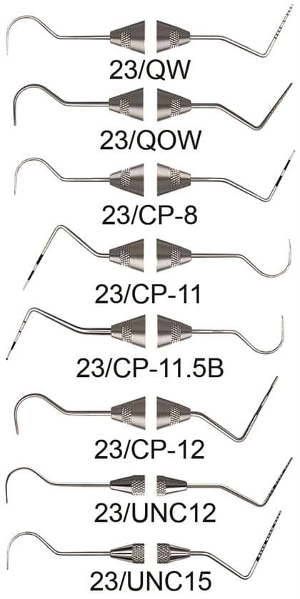 Hu-Friedy Expro 23/11.5B WHO Double-End Explorer/Probe, #6 Satin Steel Handle, Color-Coded, XP23/11.56 thumbnail 5