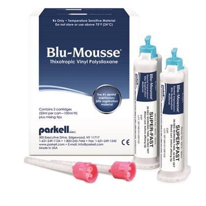 Blu-Mousse VPS Bite Registration Material, Super-Fast, Peppermint, 50ml Split Cartridges, 2/Pk, S448S thumbnail 12