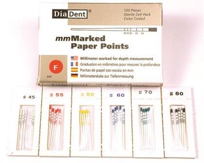 DiaDent Absorbent Paper Points #30, Non-Marked, .02 Taper, Cell Pack, 200/Box thumbnail 8
