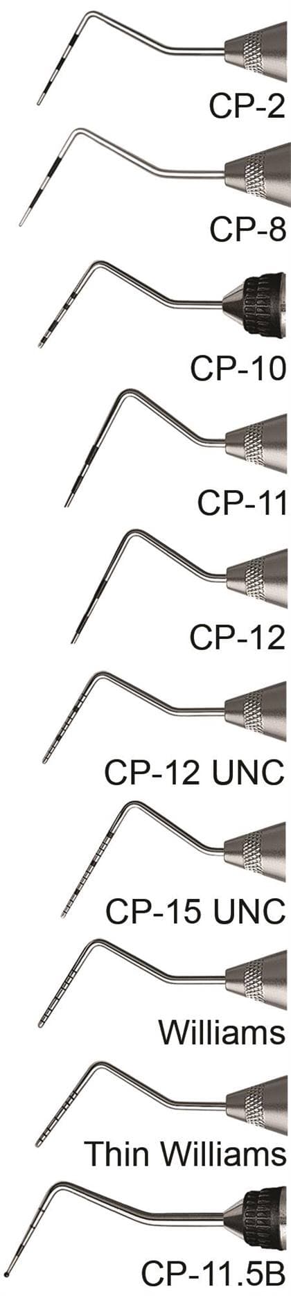 Hu-Friedy Qulix Color-Coded Periodontal Probe, Single-End, CP-10 (1-2-3-5-7-8-9-10), #30 Round Handle, PCP10 thumbnail 10