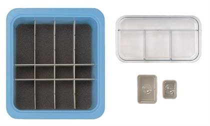 Zirc Tub Insert, 10 Compartments, Gray, 10-3/4" x 9-11/16" x 1", 20Z465, 1/Pk thumbnail 7