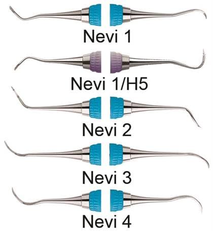Hu-Friedy Nevi 1/H5 Sickle Scaler, Double-Ended, #7 Satin Steel Colours Handle, SNEV1/H57 thumbnail 5