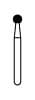 NTI Diamond Bur, Friction Grip (FG), Round, #M801-021, 2.1 mm, Medium Grit, Gray, 5/Pk thumbnail 6