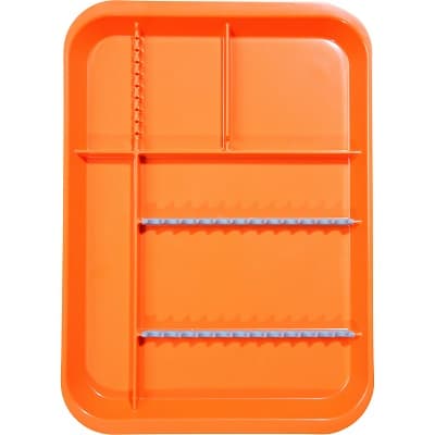 Zirc B-Lok Divided Setup Tray, Size B (Ritter), Neon Orange, 13-3/8" x 9-5/8" x 7/8", 20Z451Q thumbnail 5