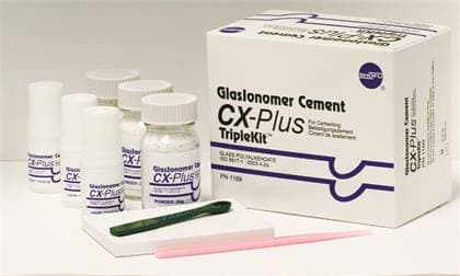 CX-Plus GlasIonomer Luting Cement, Triple Kit, 3 x 35 g Powder, 3 x 17 mL Liquid, 1169 thumbnail 15