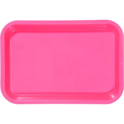 Zirc Mini Flat Set-Up Tray, Plastic, Neon Pink, 9-3/8" x 6-3/8" x 7/8", 20Z101S thumbnail 9
