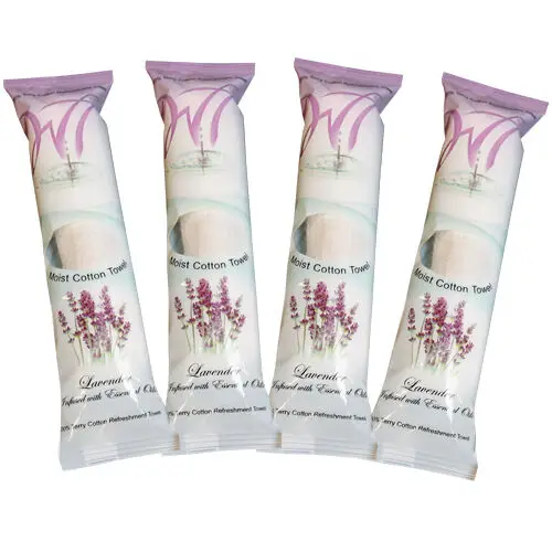 White Towel Services Aromatherapy Refreshment Towels, Lavender Scented, 100% Cotton, 9" x 9", White, 500/Case, R09-LV-500 thumbnail 5