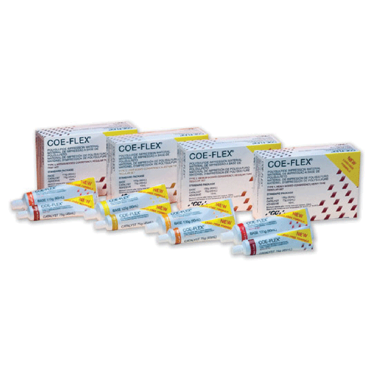 Coe-Flex Lead-Free Polysulfide Impression Material, Regular Body, Regular Set, Standard Package, 90 mL Base / 45 mL Catalyst / 15 mL Adhesive, 131002 thumbnail 3