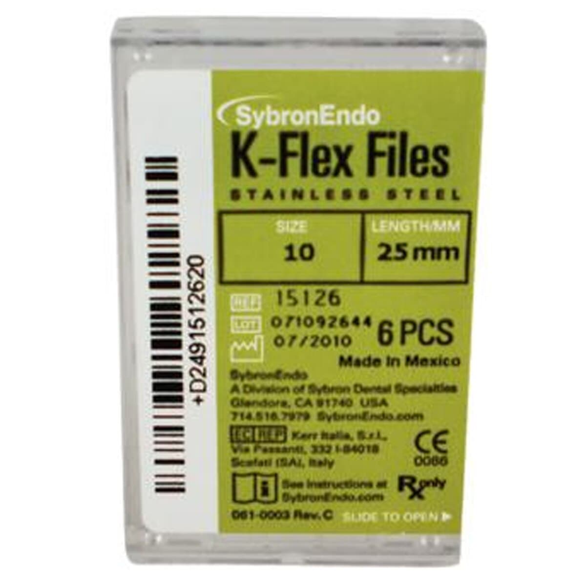 Kerr K-Flex Stainless Steel Hand Files, 25 mm, #10, Purple, 6/Pk, 15126 thumbnail 13