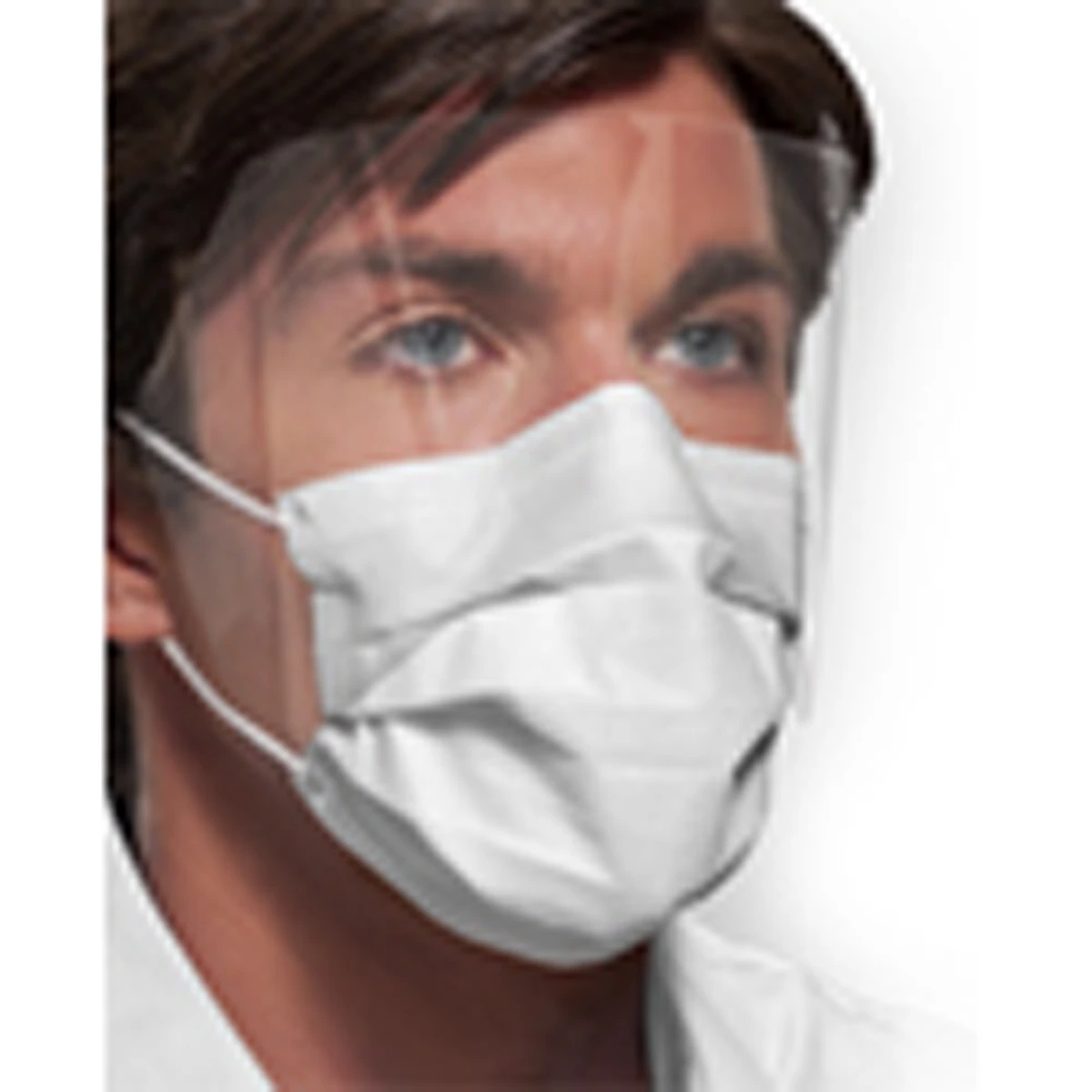 Crosstex Ultra FogFree Earloop Surgical Face Mask with Shield, ASTM Level 3, Blue, 25/Box, GCPW thumbnail 7