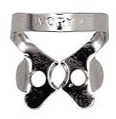 Ivory Rubber Dam Clamp, Winged Bicuspid, #0, Stainless Steel, 50057304 thumbnail 3
