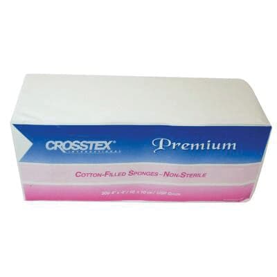 Crosstex Premium Sterile Cotton-Filled Exodontia Sponges, 2" x 2", 4-Ply, 5000/Case, ESCC thumbnail 3