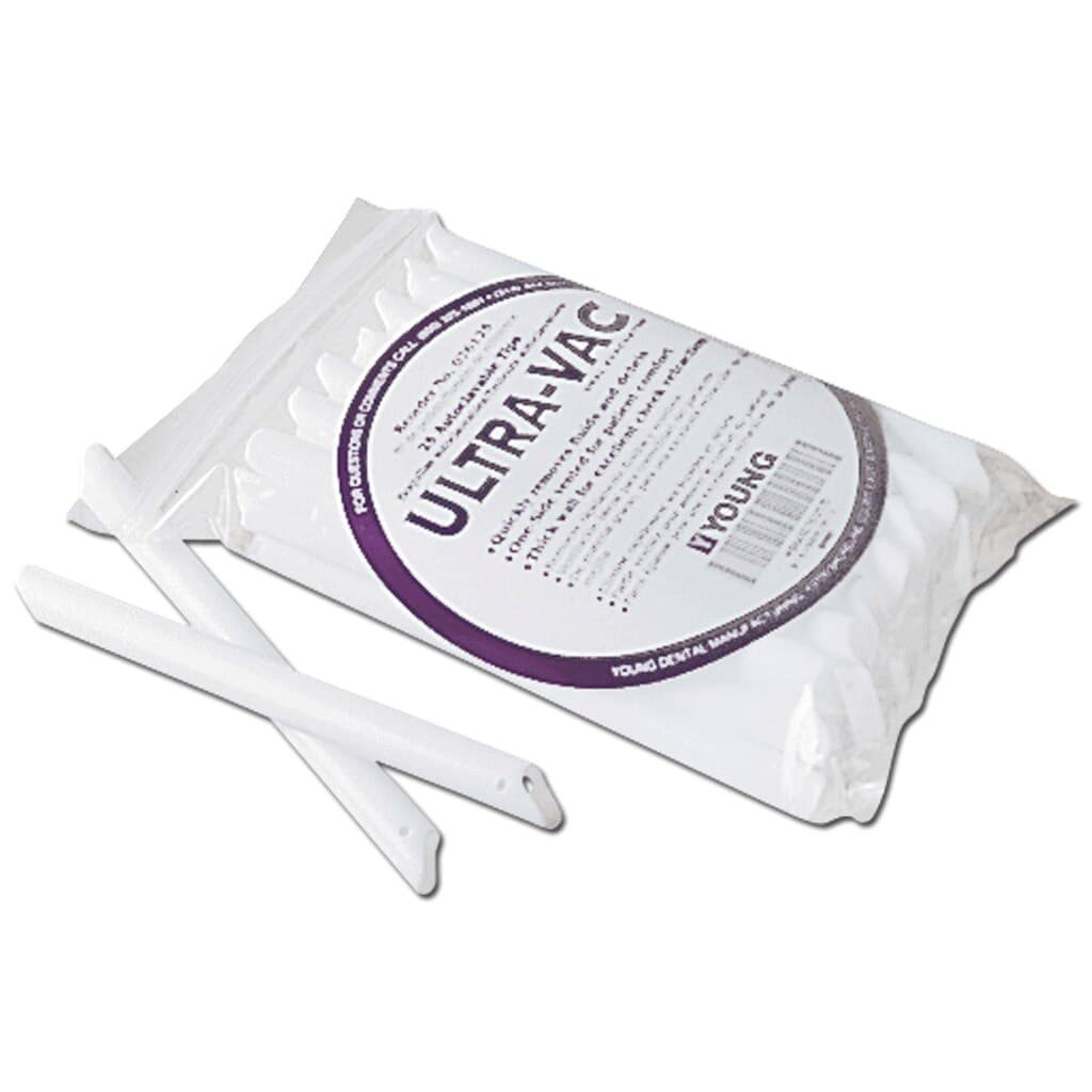Ultra-Vac High Volume Evacuation Tips, Vented, White, Autoclavable, 5-3/8", 25/Pk, 076125 thumbnail 6