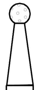 Two Striper Diamond Burs, FG, Round, #115, 1.2 mm, Coarse, Green, 5/Pk, 2015003 thumbnail 6