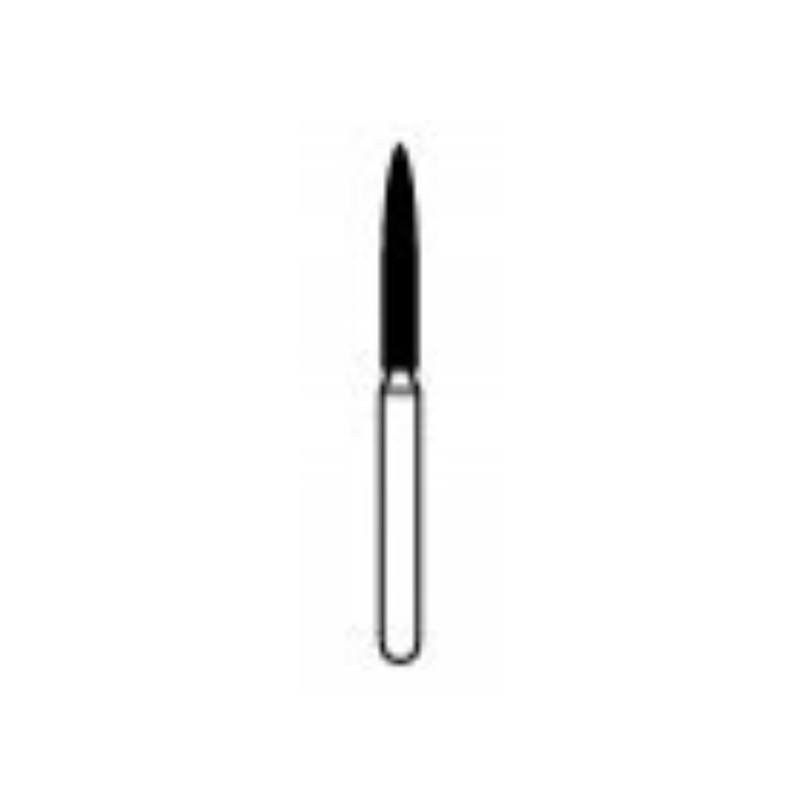 NTI® FG Diamond Bur, Fine Grit, Flame Shaped, #863-014 / F863-014, 1.4 mm Diameter, 10.0 mm Length, Red Ring, 5/Pkg thumbnail 2