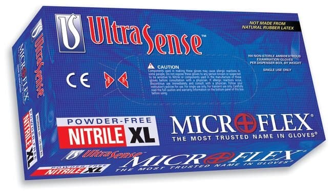 UltraSense US-220 Nitrile Exam Gloves, Powder Free, Latex Free, Blue, Extra Small, 100/Box thumbnail 9