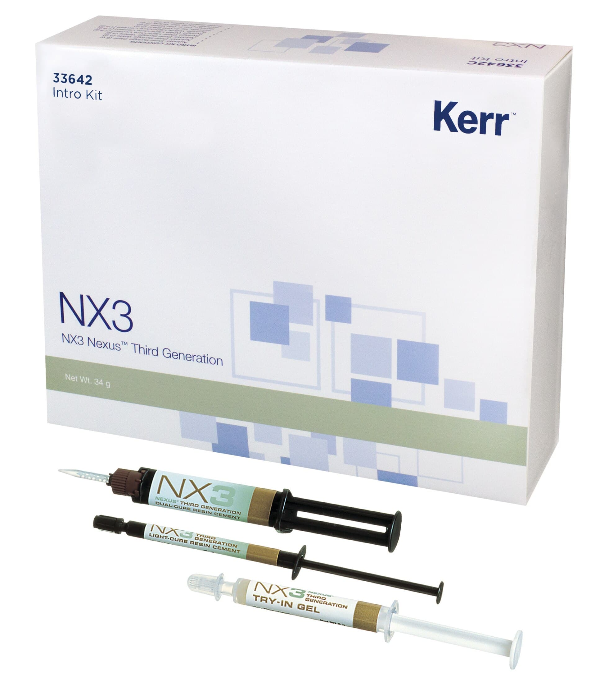 Kerr NX3 Nexus Third Generation Universal Adhesive Resin Cement, Dual-Cure Automix Syringe Refill, White Opaque, 5 g, 33647 thumbnail 10