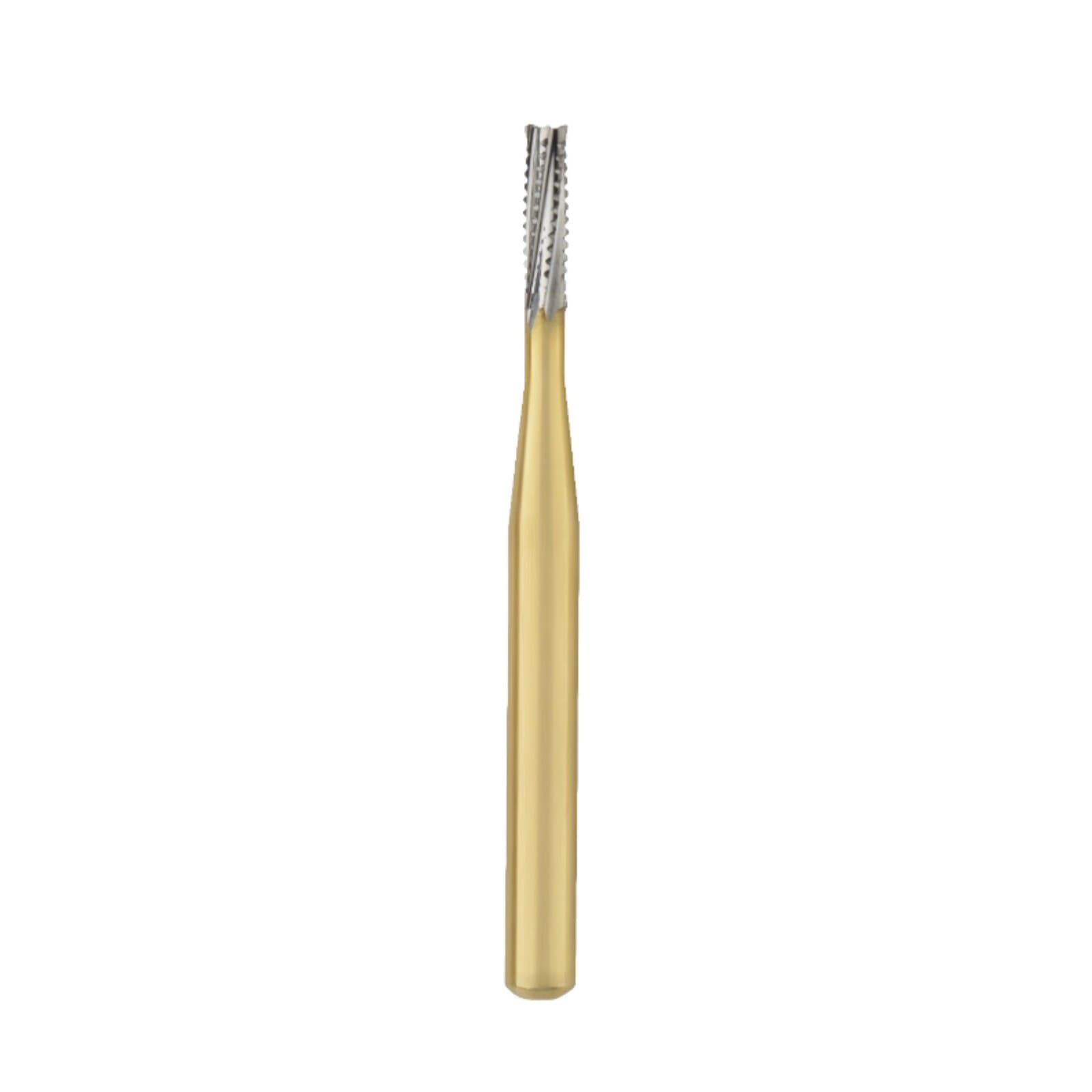 Great White Gold Series Carbide Burs, FG, Straight Cross Cut Fissure, #557, 100/Pk, 13091 thumbnail 7