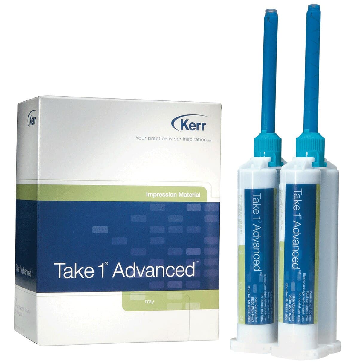 Kerr Take 1 Advanced VPS Bite Registration Material, 2 x 50 mL Cartridges with 6 Mixing Tips, Refill, #33975 thumbnail 7