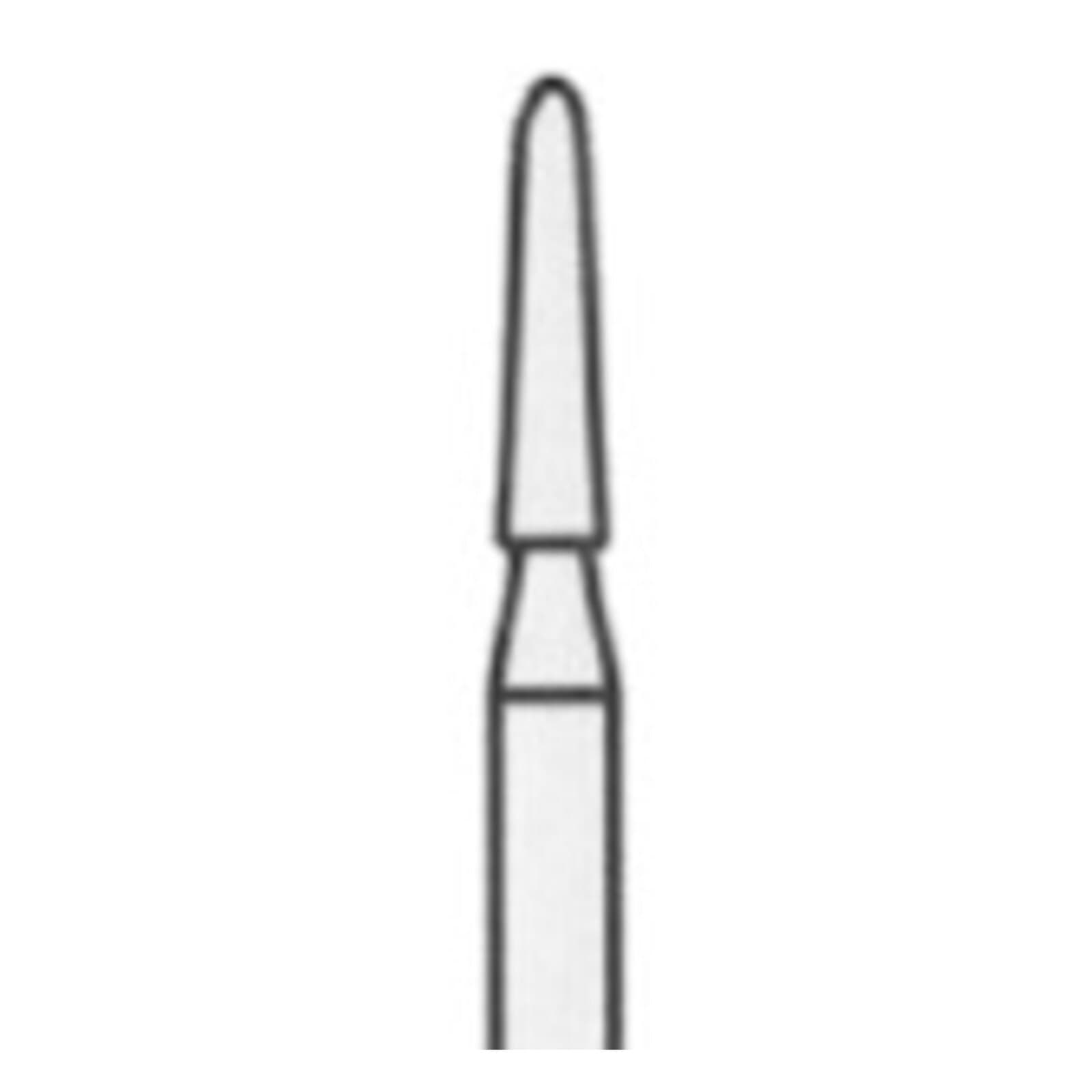SS White #1703 Surgical Length Carbide Bur, Tapered Fissure Cross Cut, Round End, Friction Grip (FG), 5/Pkg, 14075-5 thumbnail 3