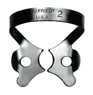 Hu-Friedy Satin Steel Rubber Dam Clamp, #2, Winged, Premolars, 1/Pk, RDCM2 thumbnail 7