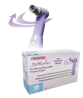 Twist Plus Oscillating Disposable Prophy Angles, Soft Cup, Gray, Latex-Free, 100/Box, TPLUSPASC thumbnail 3