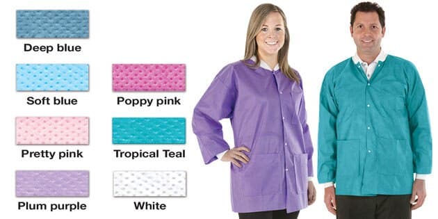 Medicom SafeWear Hipster Jacket, Poppy Pink, X-Large, SMS, Fluid Resistant, 12/Pk, 8116-D thumbnail 10