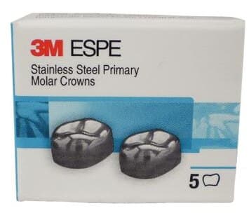 3M ESPE Stainless Steel Primary Molar Crown, Size ELL5, Lower Left Second Primary Molar, 5/Box, E-LL-5 thumbnail 8