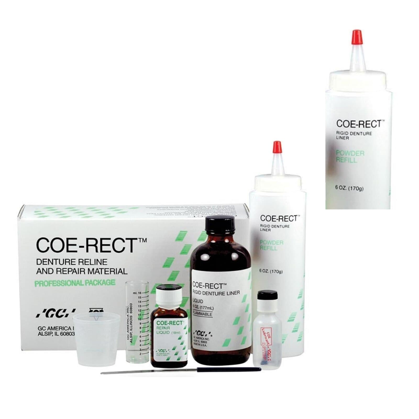 COE-RECT Self-Curing Hard Denture Reline & Repair Powder, 6 oz Bottle, 343002 thumbnail 3